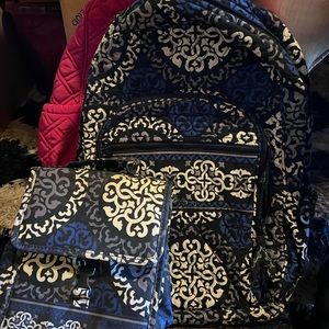 Vera Bradley Backpack + Lunch Box